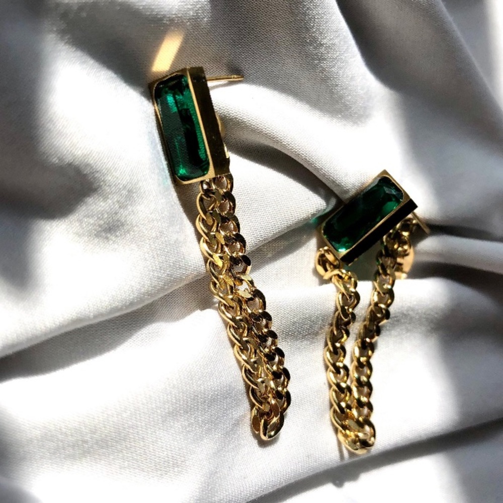 Chain drop earrings - Picture 6 of 8